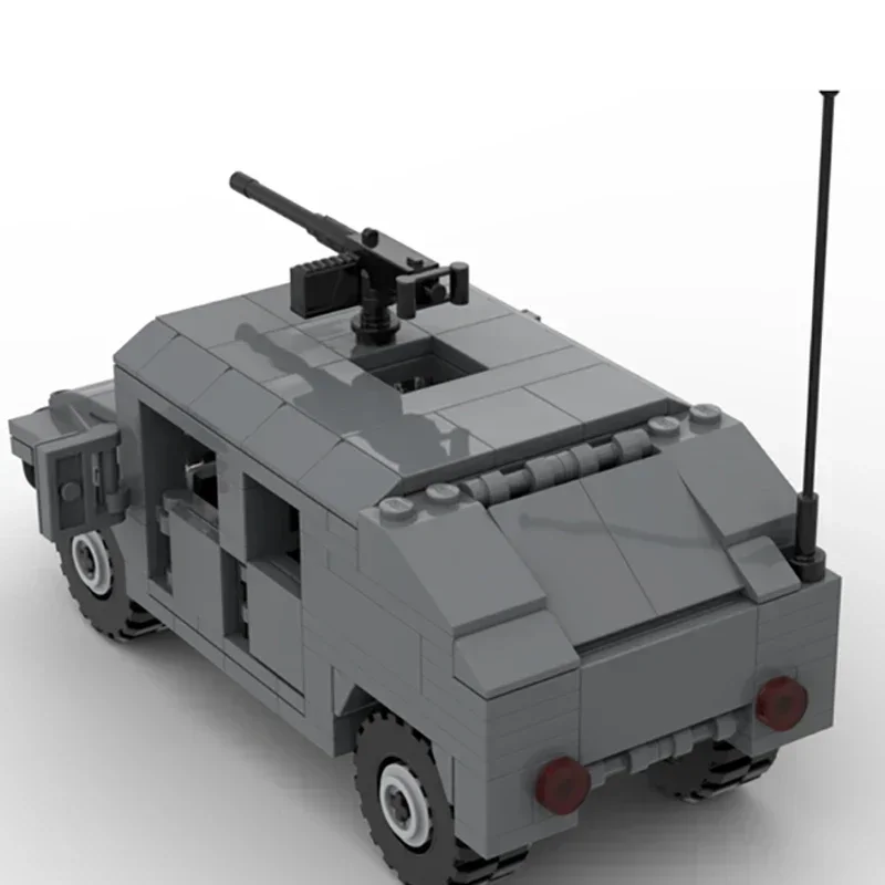 Moc cegły budowlane wojskowy Model ciężarówki HMMWV M1025 technologia pojazdu klocki modułowe prezenty zabawki świąteczne zestawy DIY montaż