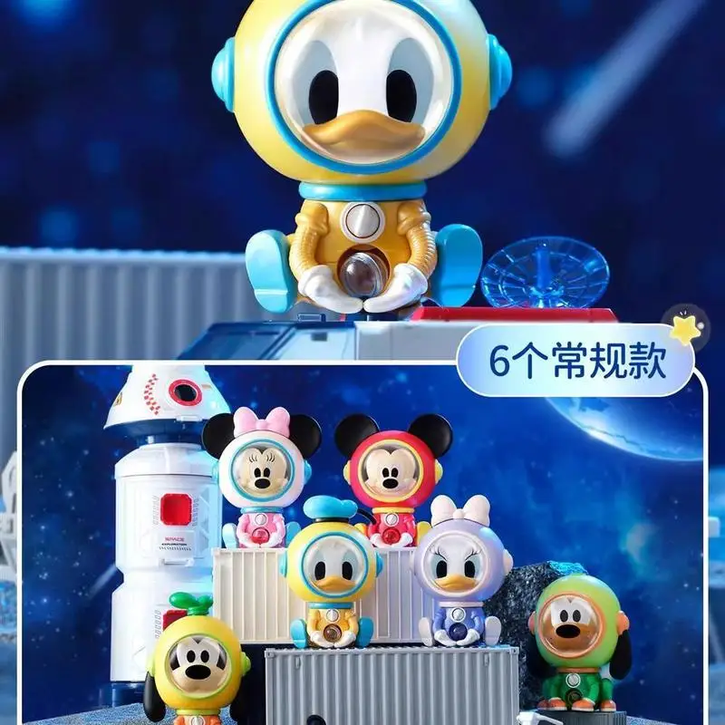 Blind Box New Disney Space Mini Twister Machine Series Doll Model Children'S Toy Mickey Mouse Donald Duck Goofy Pluto Minnie