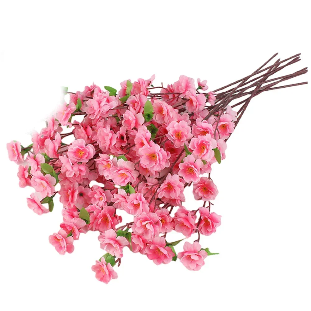 Simulated Plants Artificial Peach Blossom Branches for Wedding Venues Hotels Living Rooms Multiple Color Options