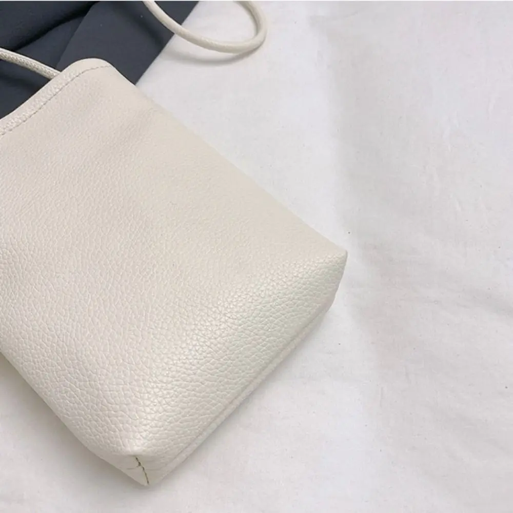 Bolsa crossbody de couro pu para celular, bolsa pequena de couro simples tendência bolsa de ombro macia cor doce mini bolsa de ombro de verão
