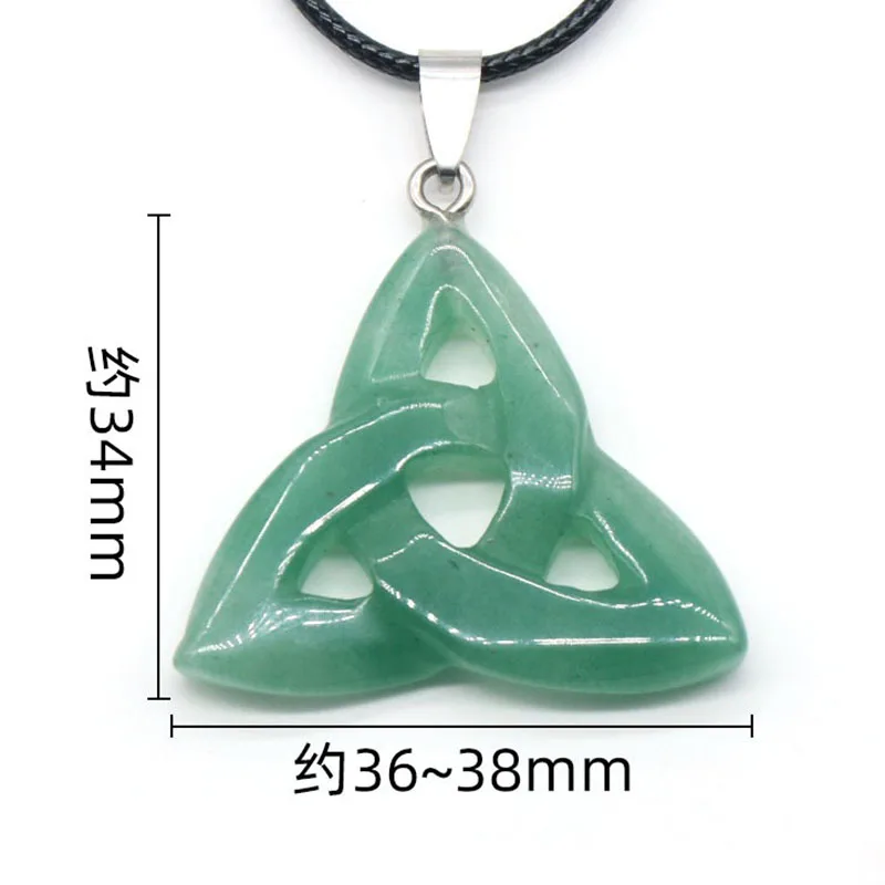 Natural Stone Pendants Crystal Agates Hollow Necklace Pendant for Jewelry Making DIY necklace Triangle Shape Reiki Healing Gifts