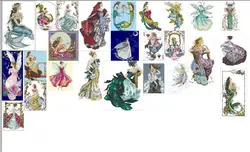 Cross Stitch Kit with Beads, MD Angel Girls, 24 Photos, Chooose Styles, Color, Aida Linen, Camel Pearl, Lovely, Choose from