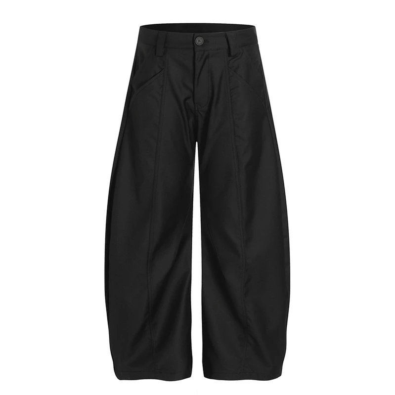 

Мужские повседневные брюки GXFortune American Style с высокой талией, широкими штанинами и прямым кроем, модные, свободные, черные