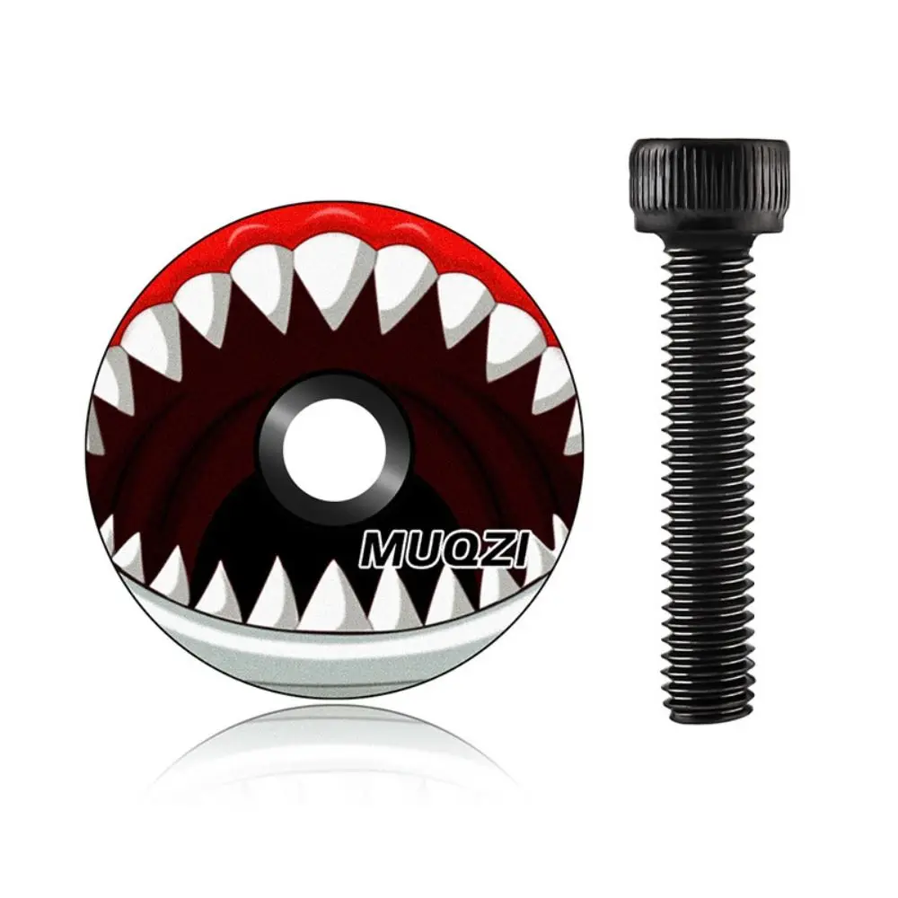 

Stem Cap Bicycle Bowl Cover 28.6mm 1 1/8" with Screws Bicycle Stem Top Cap Cool Aluminum Alloy Fork Tube Headset Cap Road Bikes