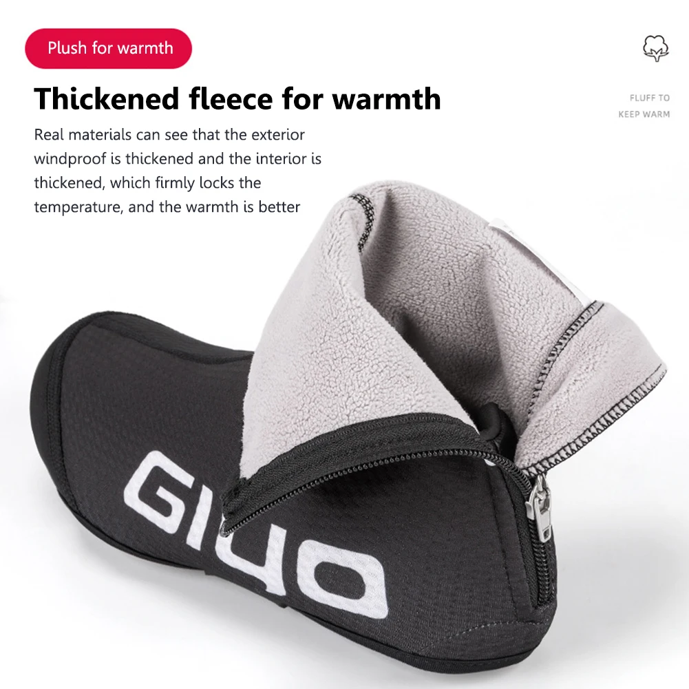 GIYO Road/Mountain Bike Lock Shoe Cover Cycling Shoes Windproof Waterproof Fleece Warm Shoe Cover Autumn Winter Riding equipment