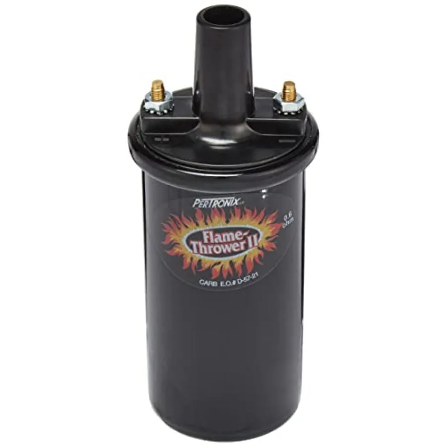 

Высокопроизводительная катушка зажигания 45011 Flame-Thrower II с выходным напряжением 45 000 В, сопротивлением 0,6 Ом, для работы при 12 В, черная отделка