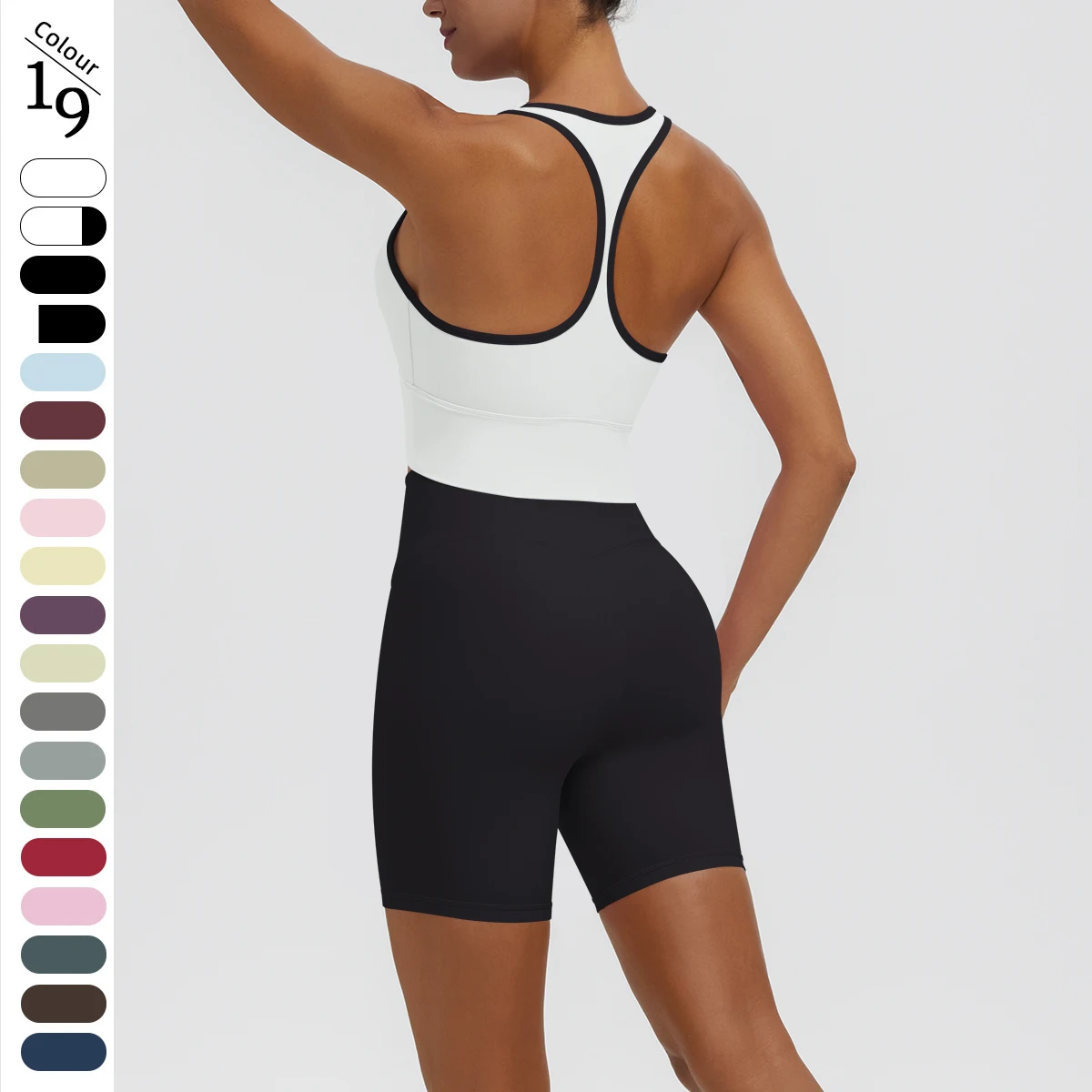 Hamidou Hamidou 2PCS Woman Gym Yoga Set Backless Sexy I-shaped Vest Thin Shoulder Straps Vest Fitness Running Shorts Yoga Sports Set - Aliexpress Deal