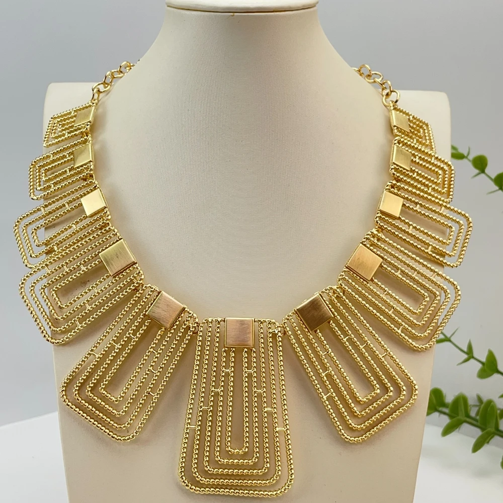 Yuminglai Brazilian Jewelry Sets Gold Plated Jewelry for Women Wedding Party FHK29246