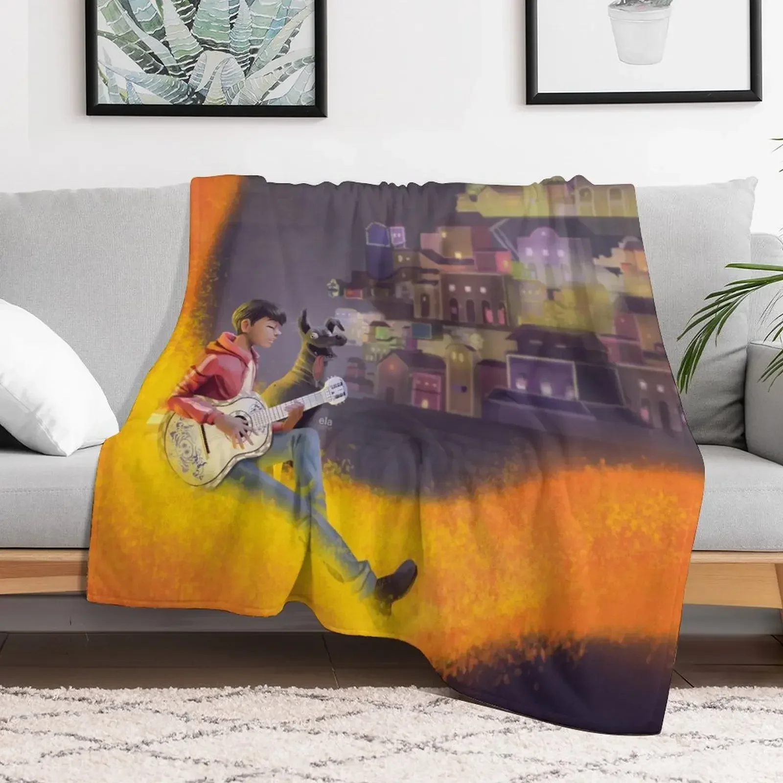 

Miguel and Dante - Coco Throw Blanket Decorative Sofa Sleeping Bag heavy to sleep Blankets