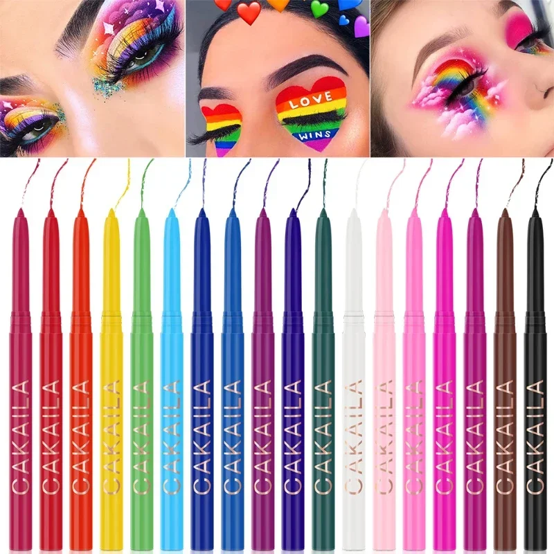 18-color Rotating Color Eyeliner Gel Long-lasting Waterproof Easy To Wear Smooth White Eye Liner Pencils Makeup Brand 1pcs