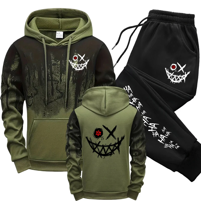 2025, urbane Mode, Hoodies, Sportbekleidung, Herren-Set, Kapuzenpullover, Jogginghose, Herbst und Winter, männlich, täglich, lässig, Sport, Jogger-Anzug – Detail 4