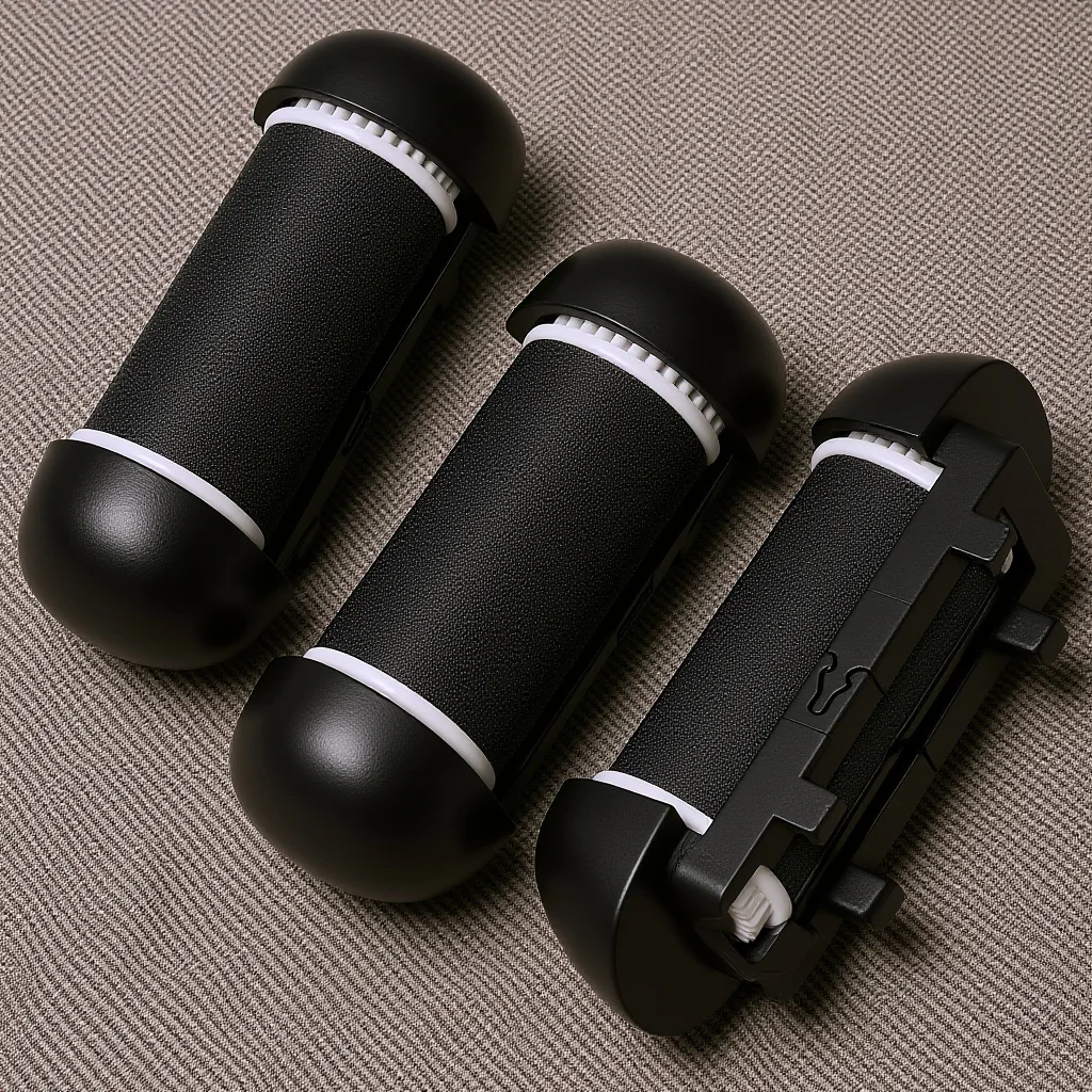 Tête de rouleau de rechange pour dissolvant de callosités électrique, broyeur de pieds, outil de pédicure noir grossier, têtes de recharge, lime à pied, 3 pièces