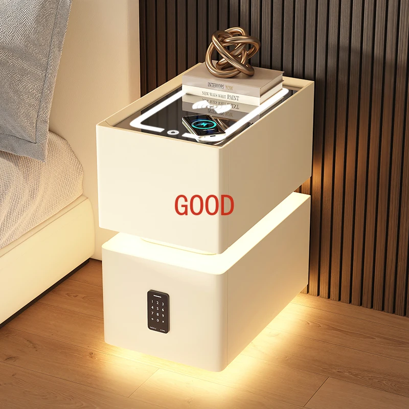 Smart bedside table small 2025 new simple high-end super narrow storage cabinet