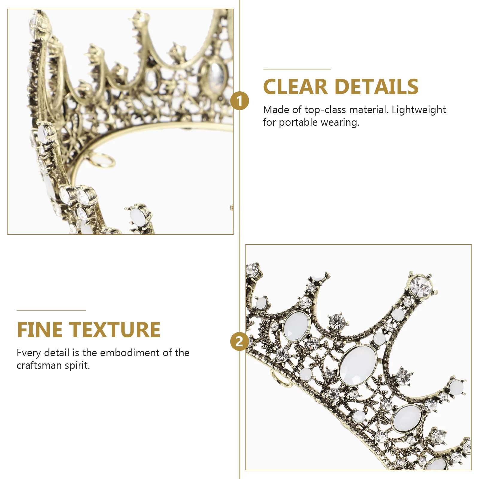 Tiara nupcial elegante, corona de boda de cristal, accesorio para la cabeza para fiesta de novia, banquete, Tiara de latón para mujer