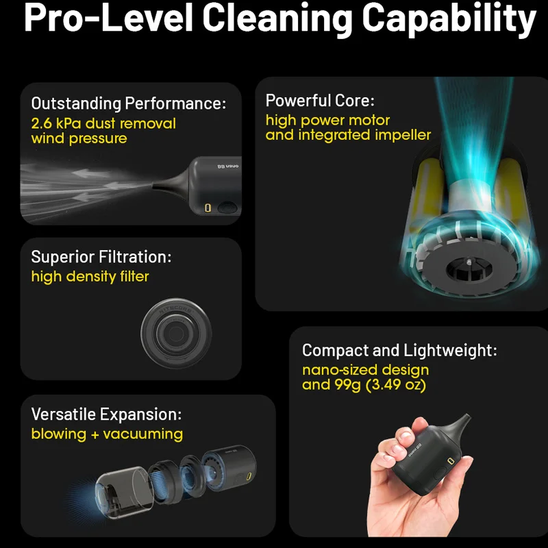 Nitecore BB نانو الإلكترونية منفاخ الطفل التصوير منفاخ متعدد الوظائف المحمولة منفاخ الهواء لعدسة الكاميرا VS Nitecore BB2 BB2