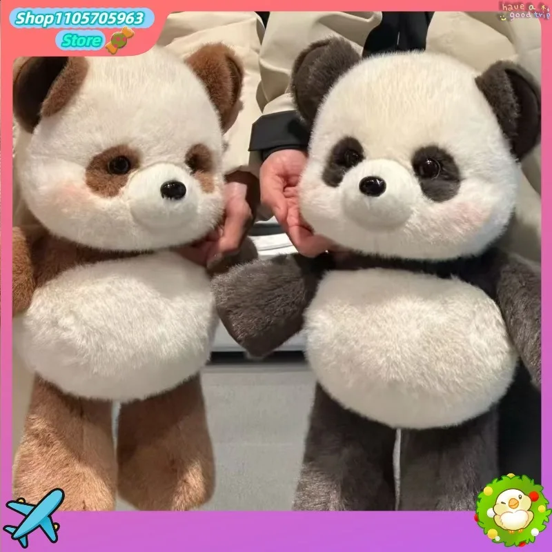 Cute Running Panda Cartoon Doll Cartoon Soft Stuffed Animal Toy Lovely Panda Plushie Birthday Gift for Girls Women Home Decor