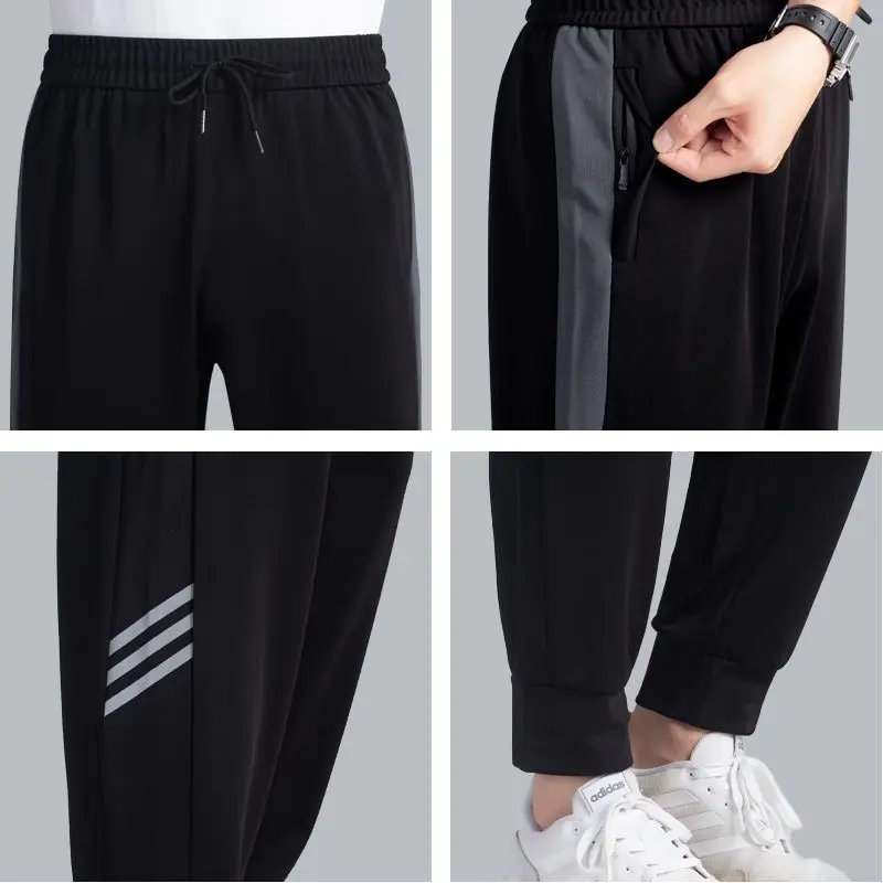 Lente Zomer Heren Joggingstrepen Joggingbroek Nieuwe Casual Elastische Taillezakken Sportkleding Mode Nauwsluitende Voeten Broek