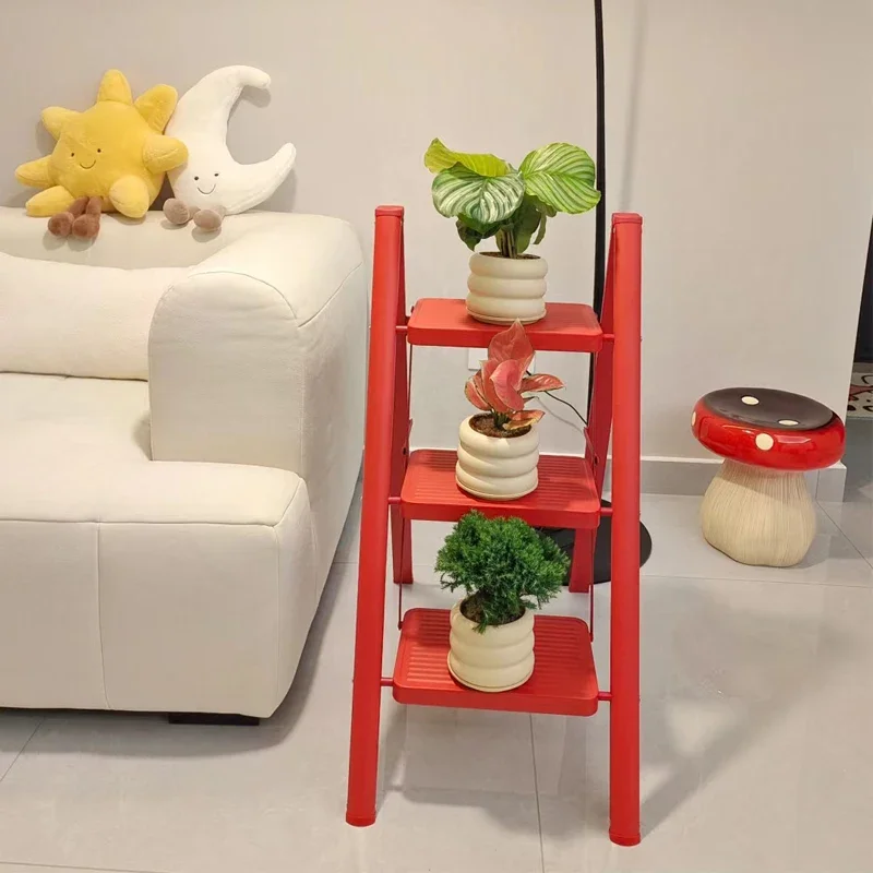 

Складная красная бытовая высокая лестница, портативная трехступенчатая настенная сборная мебель Escaleras De Aluminio Plegables