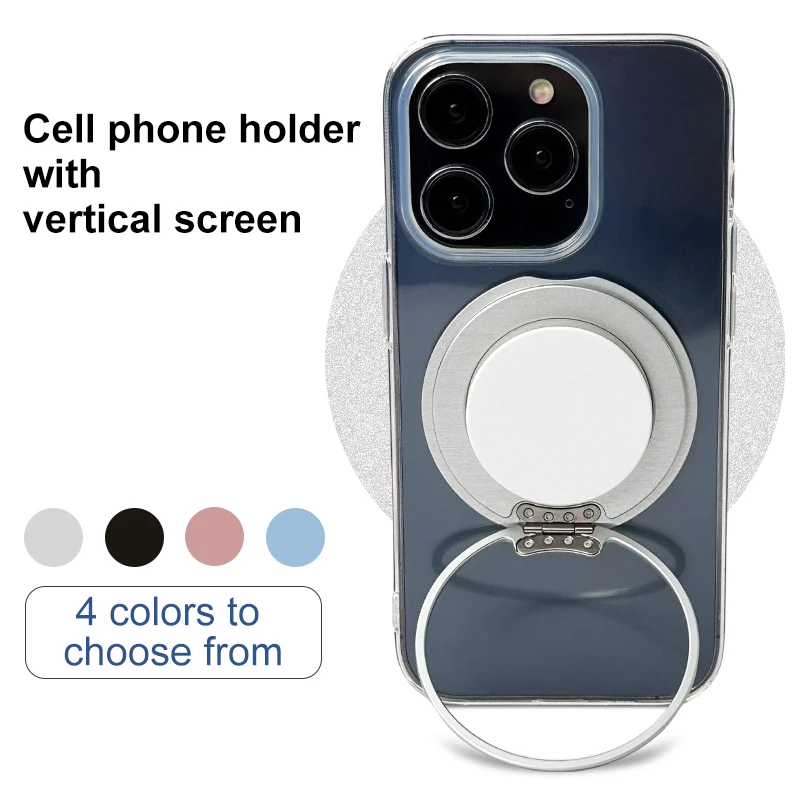 

Magnetic CellPhone Finger Grip Stand Holder With Mirror Phone Grip With Socket Pocket Ultra-thin Convenient Phone Holder