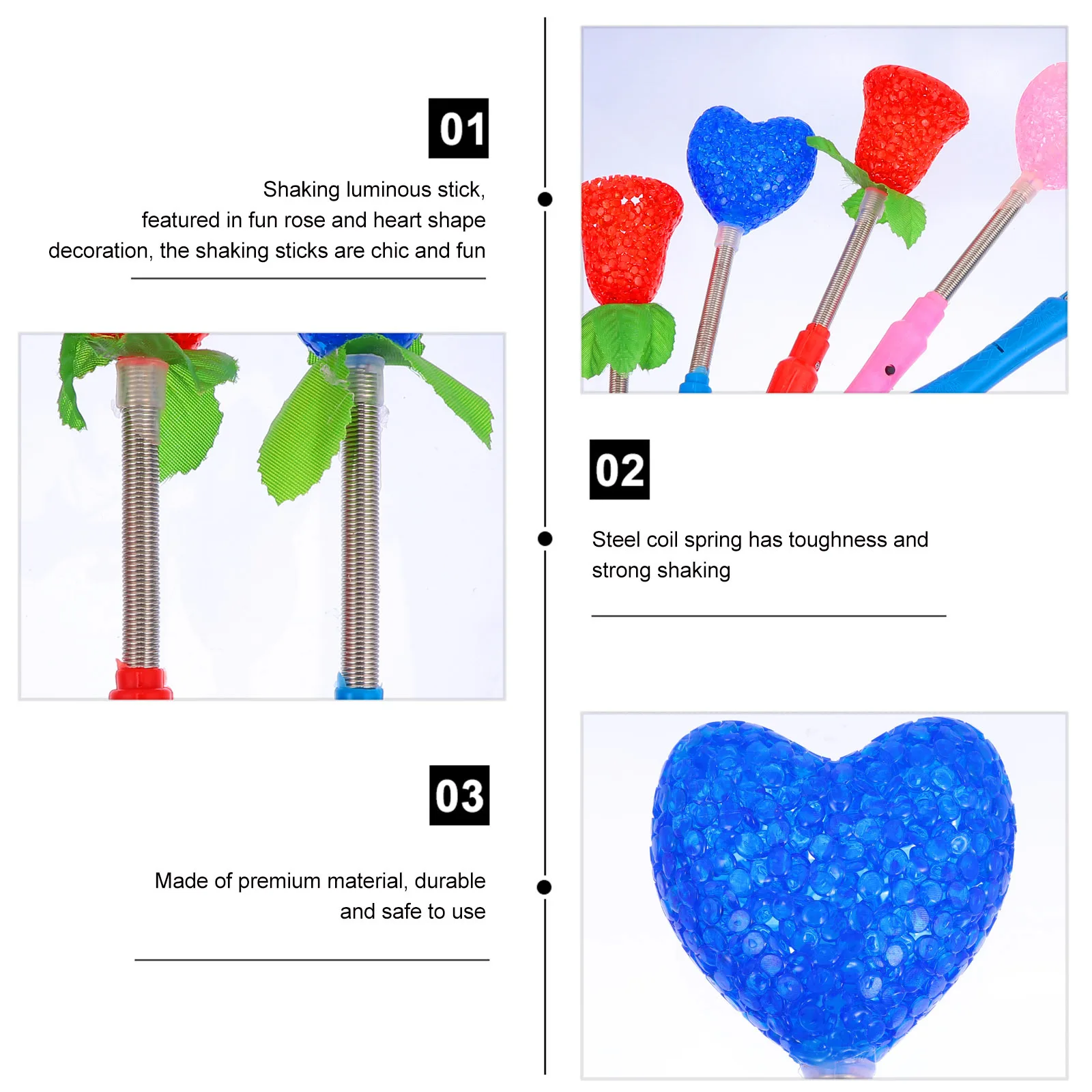 

6Pcs Premium Material Light Sticks Reusable Flashing Props for Concerts Parties Festivals Stick Light Stick