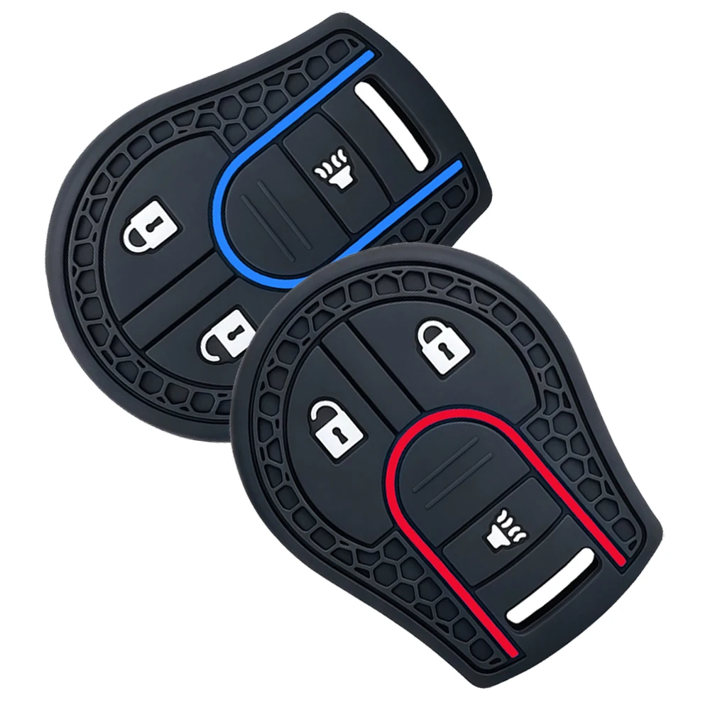 Keychain 3 Buttons Silicone Key Case Cover For Nissan March Tiida Altima Armada Cube Juke Maxima Pathfinder Rogue Sentra Versa