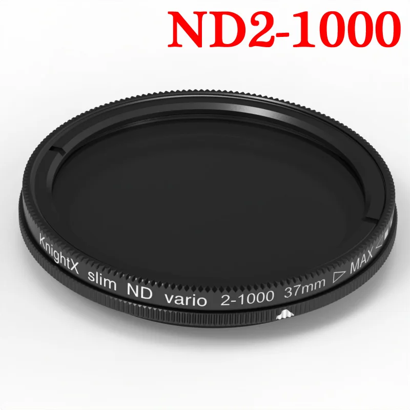 KnPackage X-Filtre ND à Densité Variable pour Téléphone Portable, Tous les Niveaux Professionnels, 37mm, 49mm, 52mm, 55mm, 58mm, Objectif Macro pour