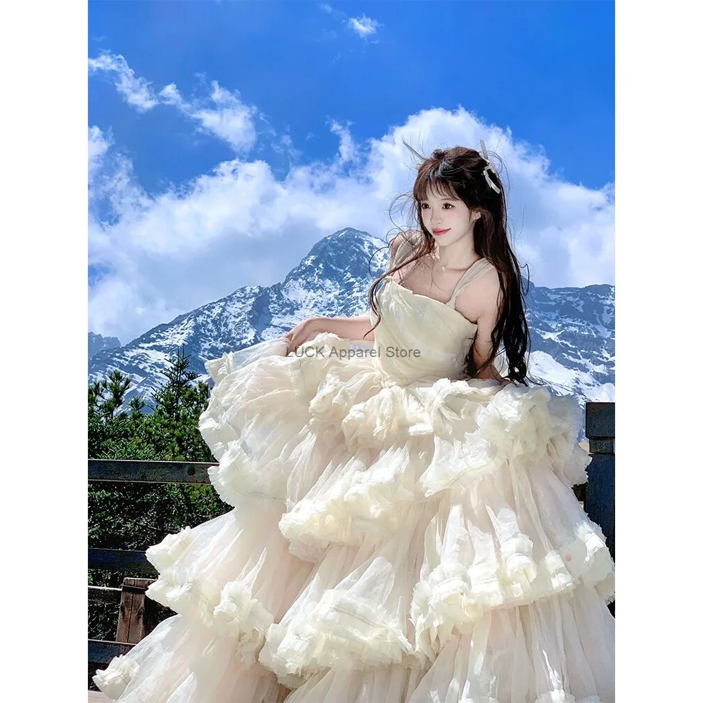 

Princess Dress Adult Formal Dress High-end Light Luxury Niche Graduation Ceremony Party Dress Princess Fluffy Dress