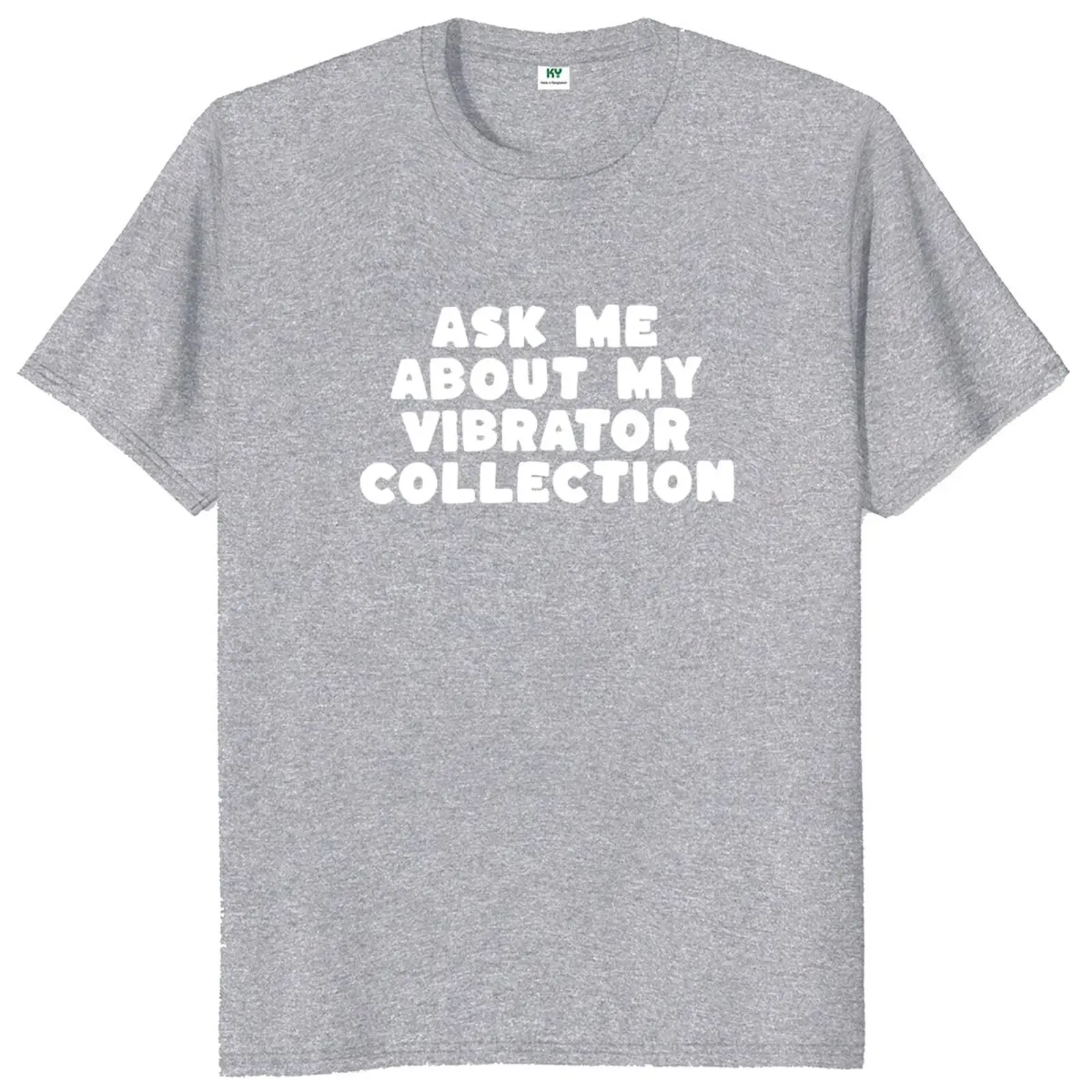 Ask Me About My Vibrator Collection T Shirt Funny Bachelorette Party Jokes Gift Tee Tops 100% Cotton Soft Unisex T-shirt EU Size