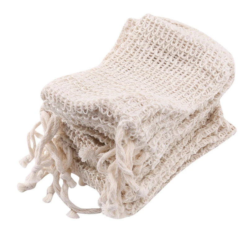 Confezione da 120 sacchetti di sapone in Sisal naturale porta sapone esfoliante