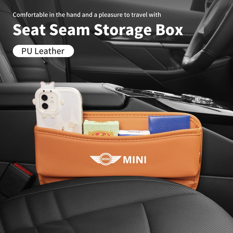 Car Seat Gap Organizer Console Side Crevice Storage Box For MINI Cooper JCW One Countryman Cabrio Clubman Paceman R60 R57 R55 R5