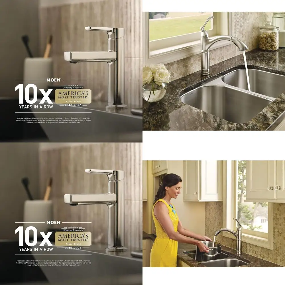 Reflex One-Handle Pull-Out Kitchen Faucet with PowerClean, SpotResist Stainless Steel, Brantford Model 7295SRS
