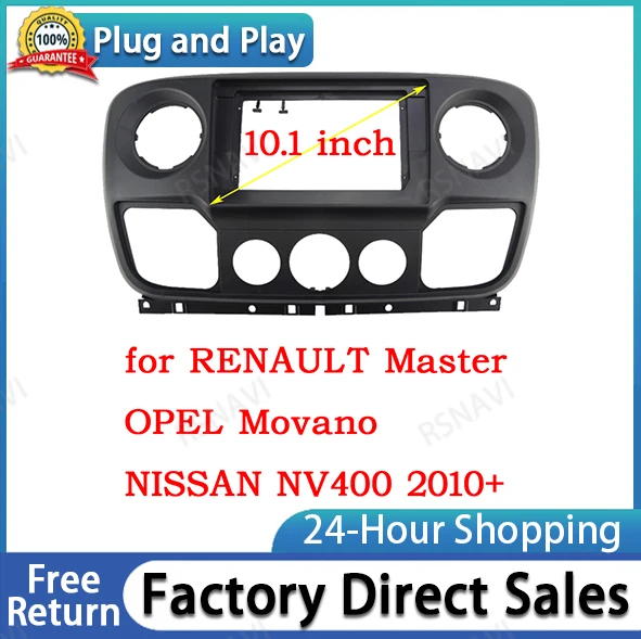 

Car Radio Facia Frame For Renault Master Nissan NV400 Opel Movano Vauxhall Movano 2010-2018 10 inch Stereo Panel Harness Canbus