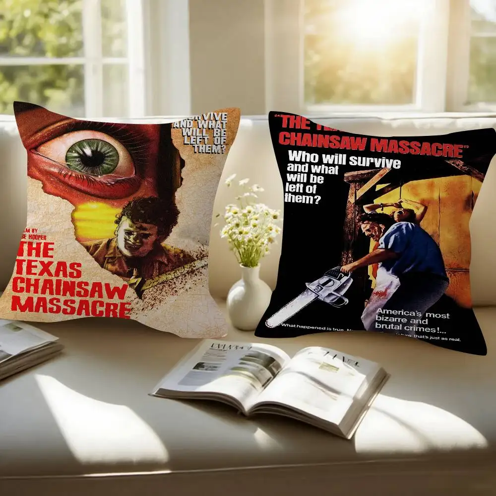 

T-Texas Chainsaw Massacre Movie Cushion Cover Pillowcase Upholstery Sofa Throw Pillow Home Decor Pillowcas