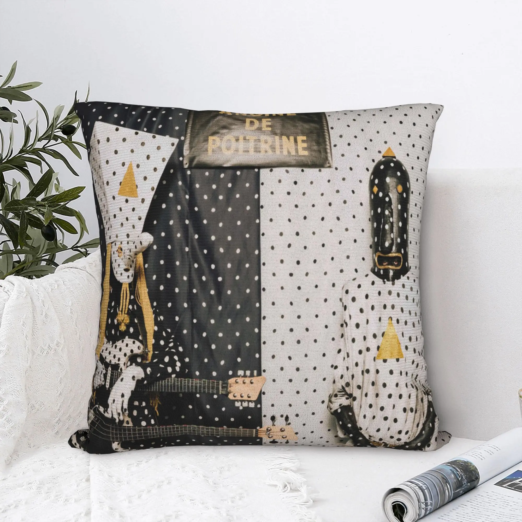 Angine De Poitrine Square Pillow Covers Bed Car Band Polka Dot Cushion Cover Creative Home Decoration Pillow Cover 40*40