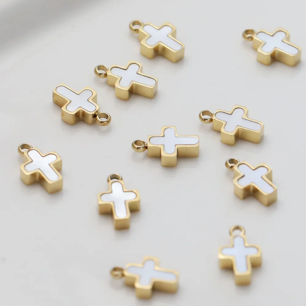 

Cordial Design 6*10MM 20Pcs Shell Charms For Bracelet/Stainless Steel/Hand Made/Cross Shape/Jewelry Findings/DIY Pendant #195257