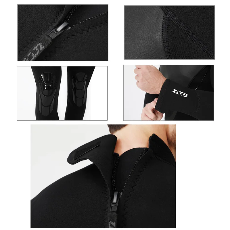 بدلة غطس للرجال/النساء 3 مم من النيوبرين، قطعة واحدة لكامل الجسم للغوص والغطس وركوب الأمواج والسباحة والغوص بسحاب خلفي