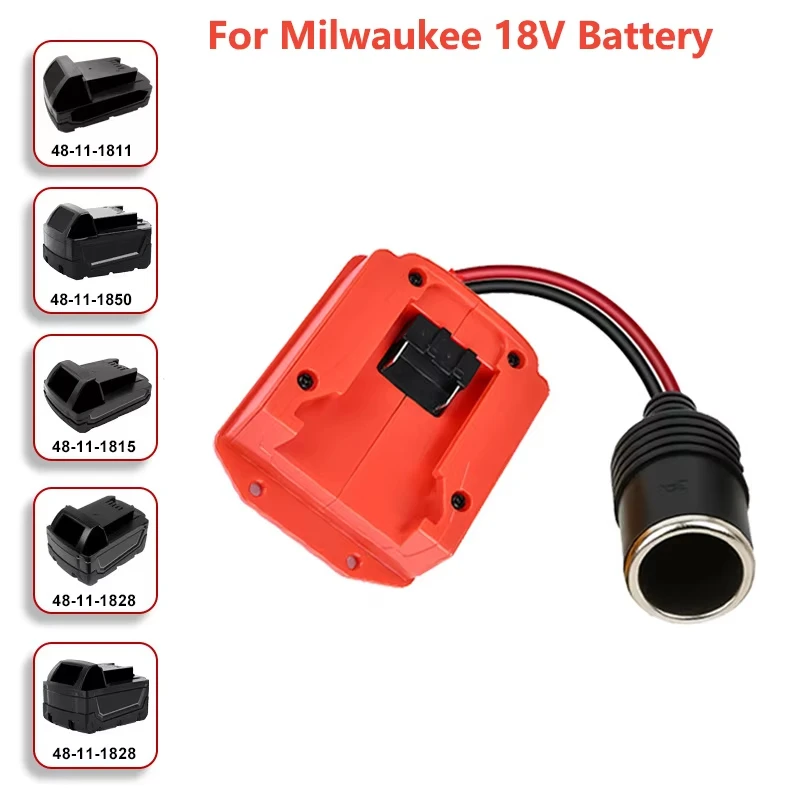 18V to 12V Step Down Power Cigarette Lighter Interface Adapter For Makita/Dewalt/Milwaukee 18V Battery Converter for RC Car DIY