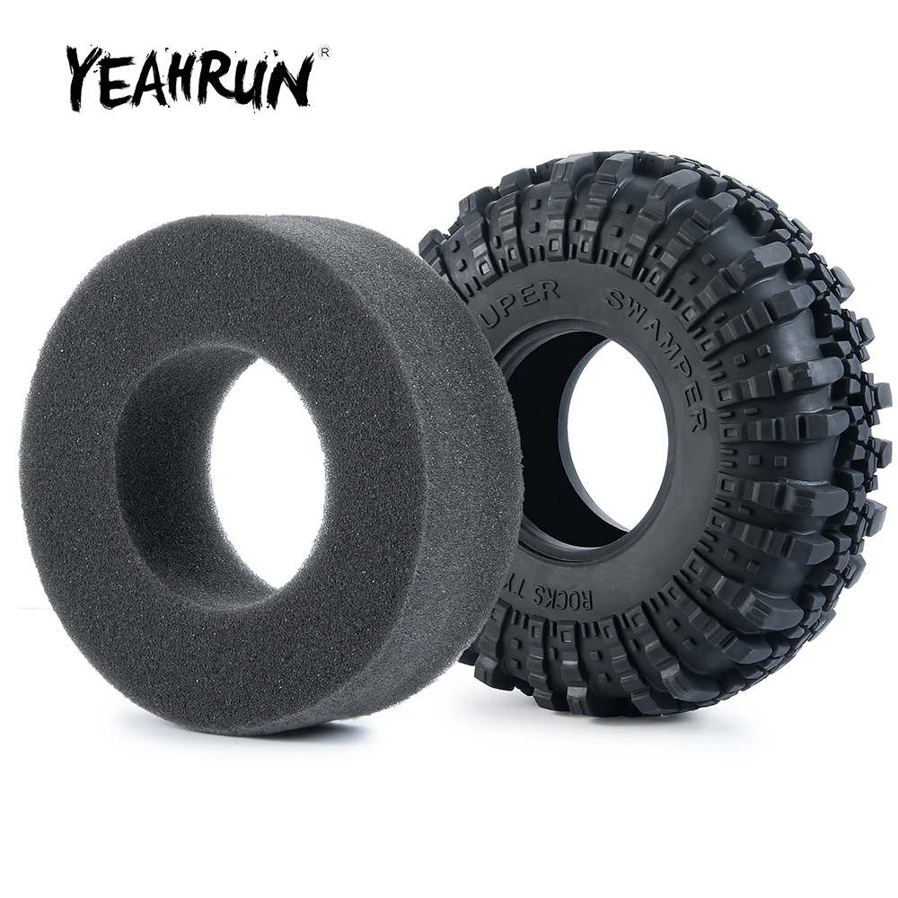 YEAHRUN 1/4Pcs ruote Beadlock da 2.2 pollici pneumatici in gomma pneumatici da 137mm per Axial SCX10 Wraith TRX-4 1/10 RC Crawler Car Upgrade Parts