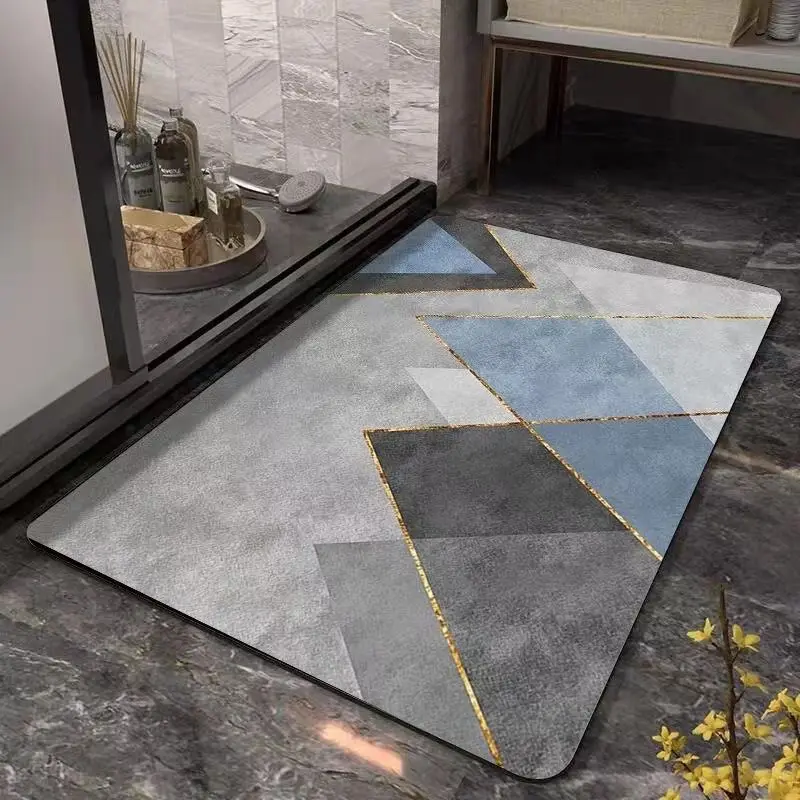 Luxury Geometry Mat Welcome Non-Slip Entrance Decor Carpet for Living Room Home Decoration Bath Mats Floor Washable Entry Rugs