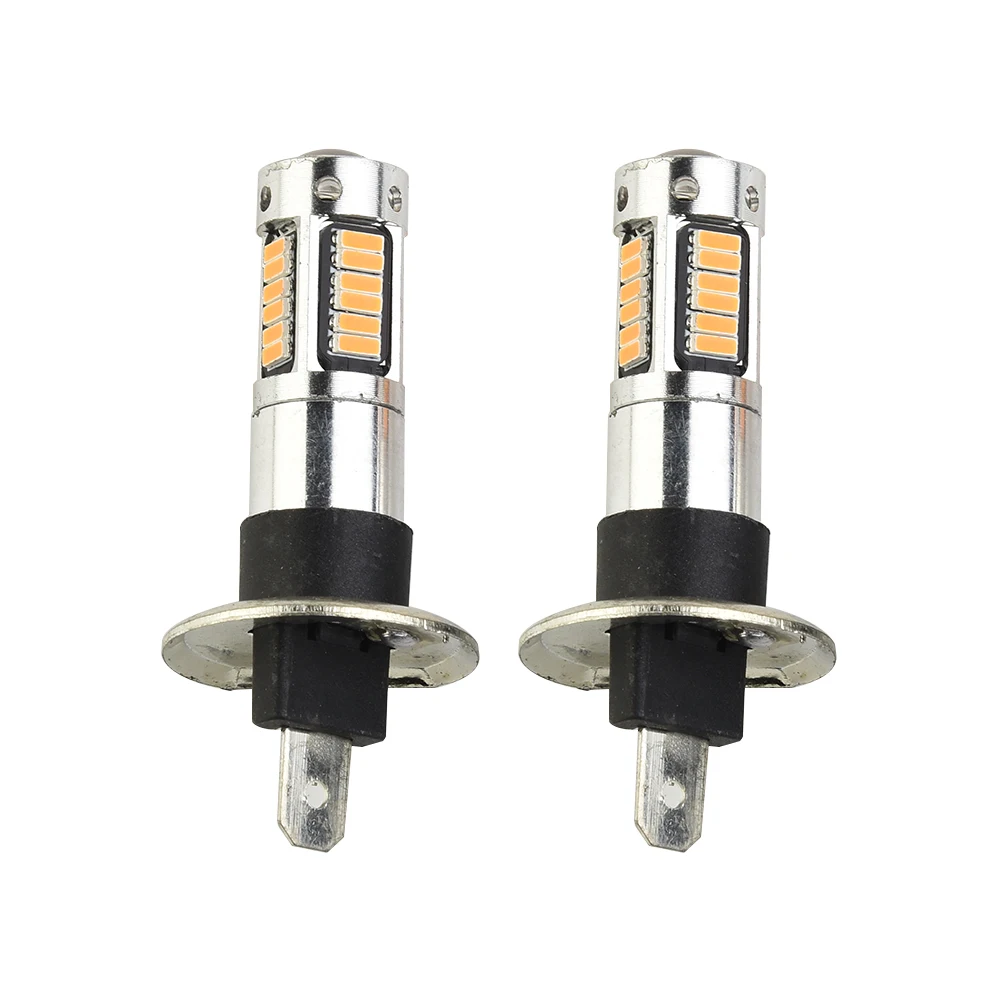 

High Power Fog Light 3000K Amber Bulbs For Safe Driving 360-degree Beam Aluminum Alloy Material Energy Saving Long Lifespan