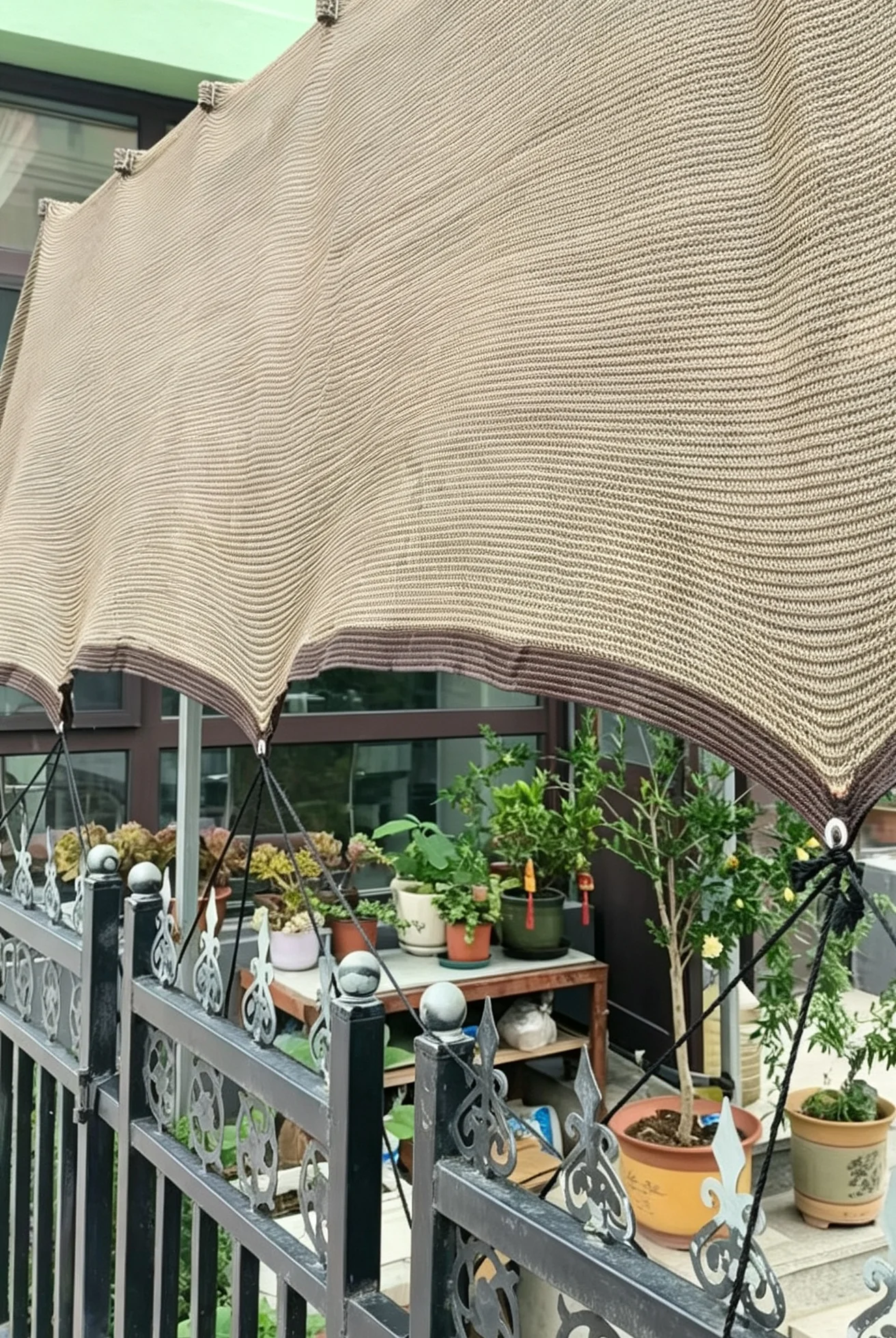 1 piece black shading and sun protection net for the courtyard balcony