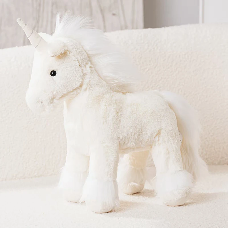 

Soft Fluffy Unicorn Plush Toy Cute Stuffed Animal Doll Ideal for Holiday Presents, Bedroom Decor and Stress Relief.