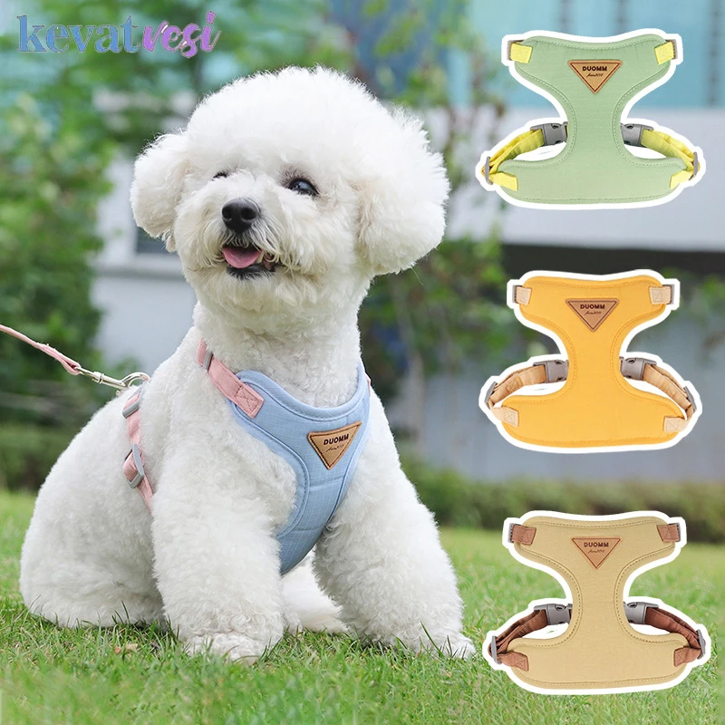 

Adjustable Pet Dog Harness Breathable Puppy Harness Leash Set for Small Medium Dog French Bulldog Chihuahua Clothing Pet Supply