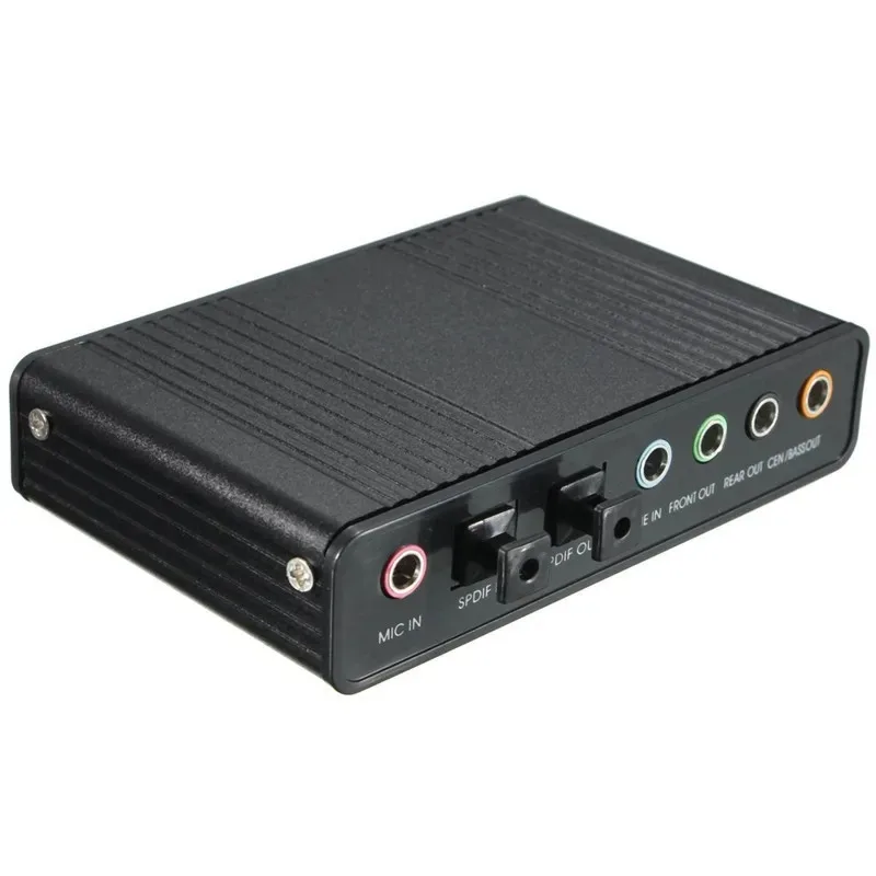 

Professional USB Sound Card 6 Channel 5.1 Optical External Audio Card Converter CM6206 Chipset for Laptop Desktop