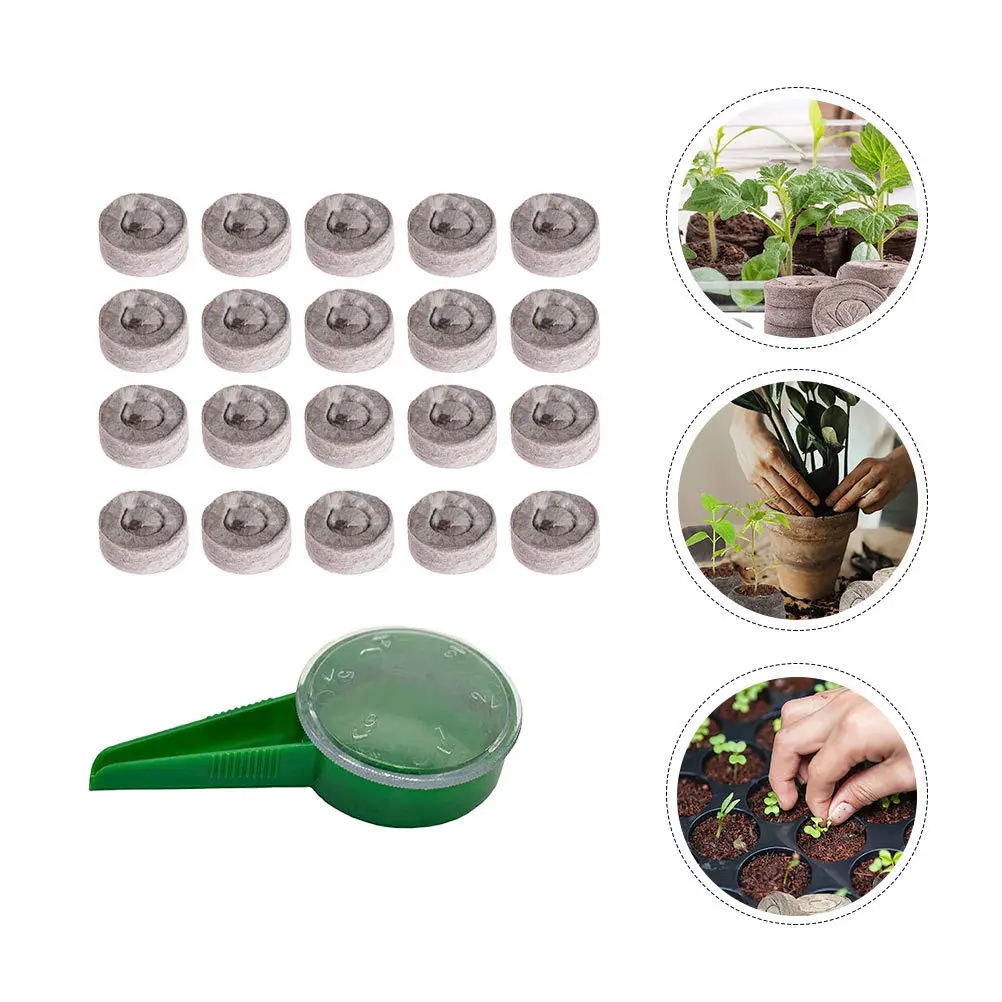 

1Set Peat Pellets Nursery Nutrient Soil Plant Fiber Transplant Soil Blocks for Vegetable Flower Transplanting Gardening