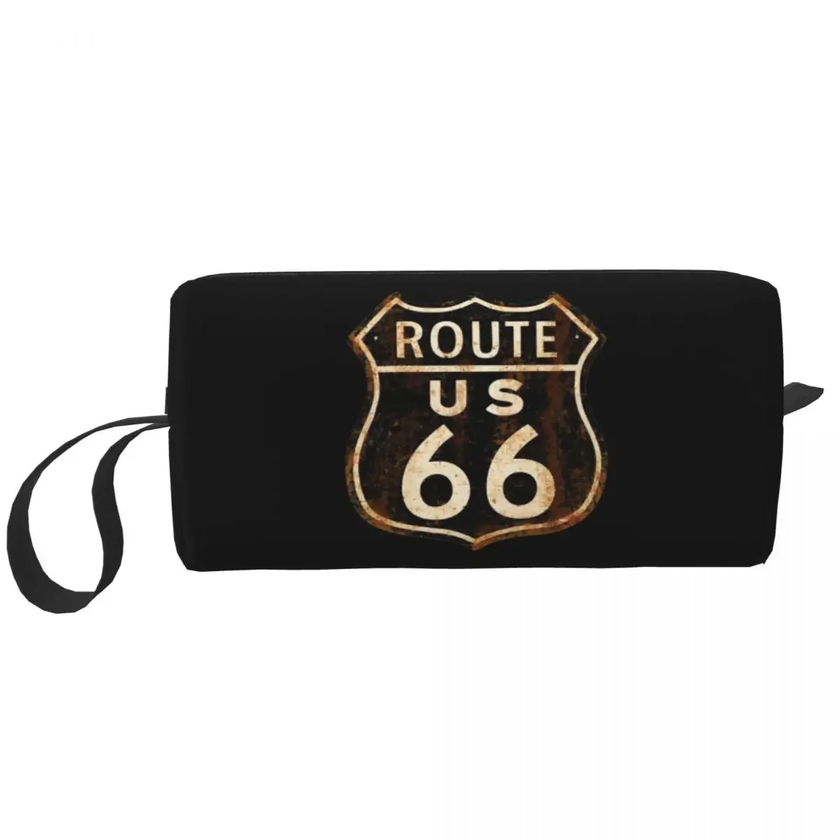 Kawaii US Route 66 Travel Toiletry Bag Women California Sign Makeup Cosmetic Organizer Beauty Storage Dopp Kit