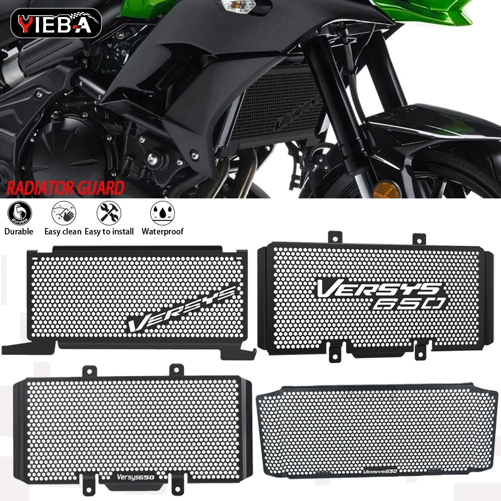 

For KAWASAKI VERSYS 650 2015-2025 2018 2019 2020 2021 2022 2023 2024 VERSYS650 Motorcycle Radiator Guard Grille Cover Protection