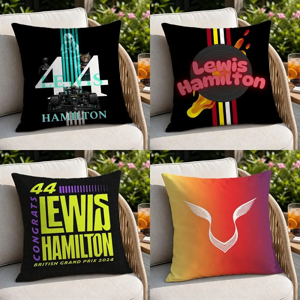 Racer Lewis Hamilton Cushion Cover Soft Square Throw Pillow Covers Set for Sofa Bedroom Car Home Decoration