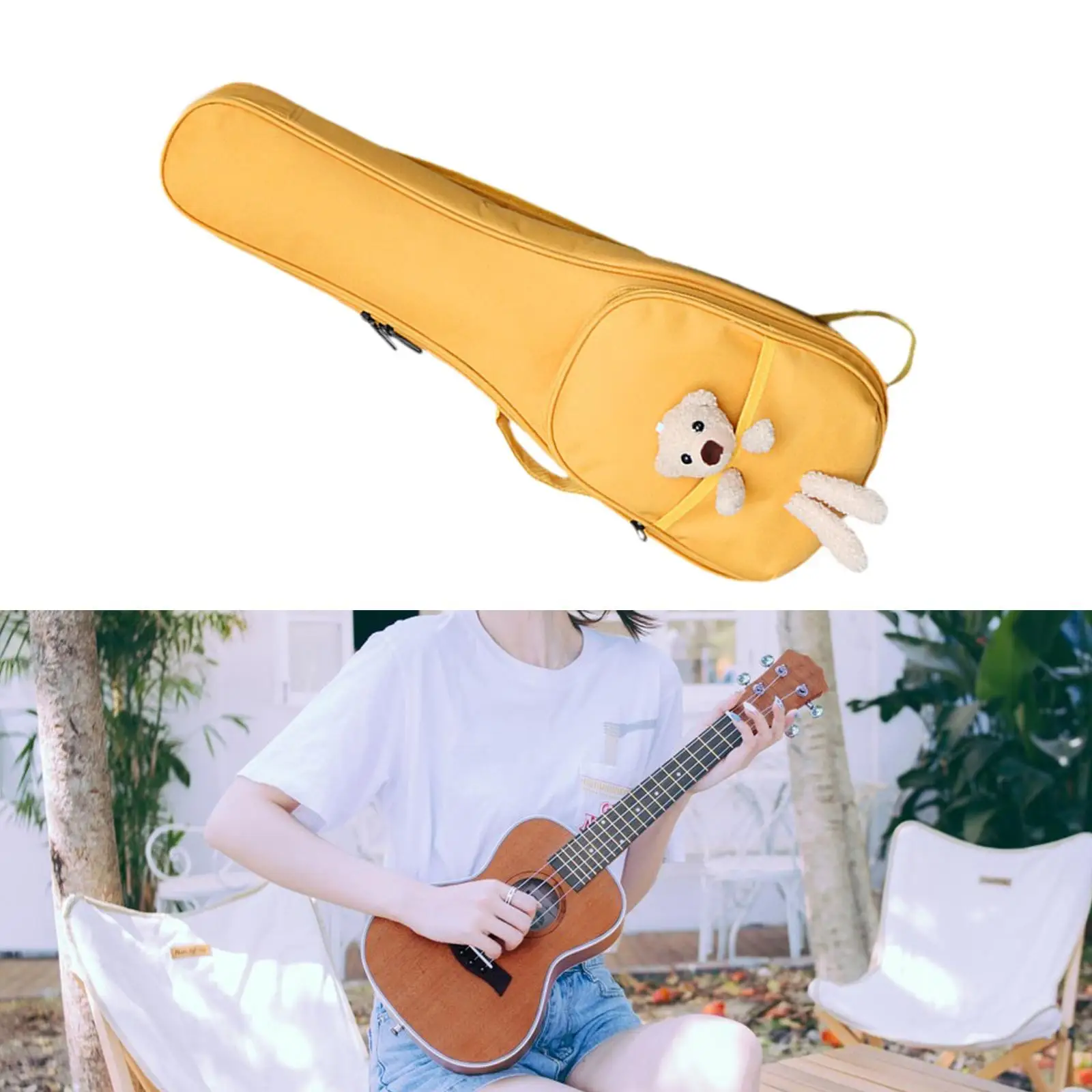 Ukulele Bag Ukulele Backpack Portable Lightweight Waterproof Guitar Case Ukulele Gig Bag for Travel Gifts Camping Beginners