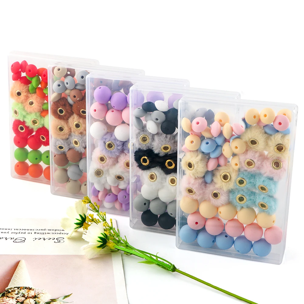 

Silicone Focal Beads Badminton Suit Round Colour box-packed For Jewelry Making Bracelet Keychain Necklaces Pen DIY Accessorie